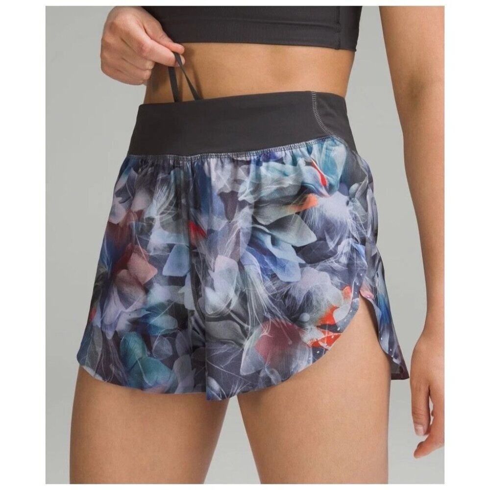 Lululemon Fast Free Reflective HR Short 3”  Luminescent Floral Multi size 6